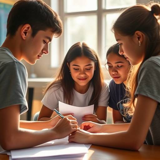 Students learning together